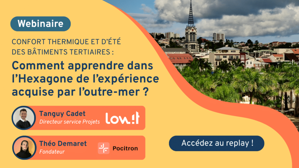 Visuel récapitulatif du webinaire du 2 juin 2026 sur le confort thermique, organisé par Lowit et Pocitron