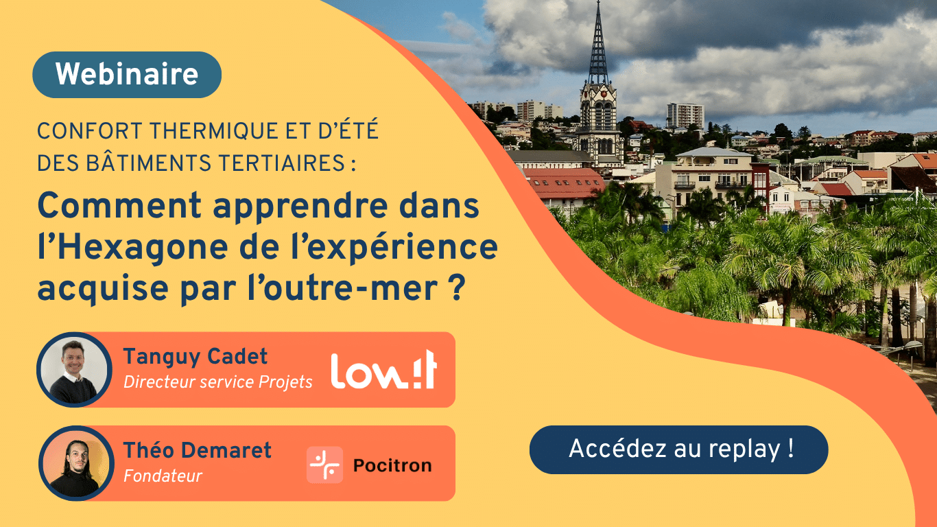 Visuel récapitulatif du webinaire du 2 juin 2026 sur le confort thermique, organisé par Lowit et Pocitron