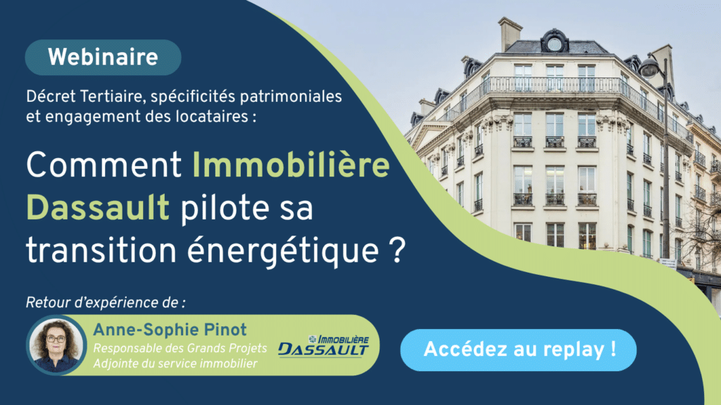 Visuel explicatif du webinaire retour d'expérience d'Immobilière Dassault avec Lowit
