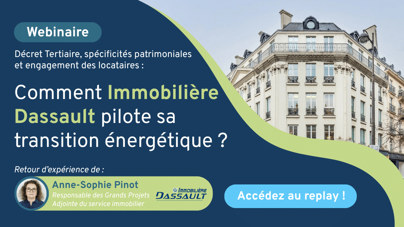 Visuel explicatif du webinaire retour d'expérience d'Immobilière Dassault avec Lowit